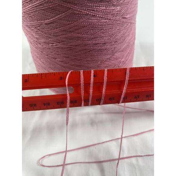 Cone Yarn Ribbon Tape Yarn Pink 680g #374 - Picture 5 of 6